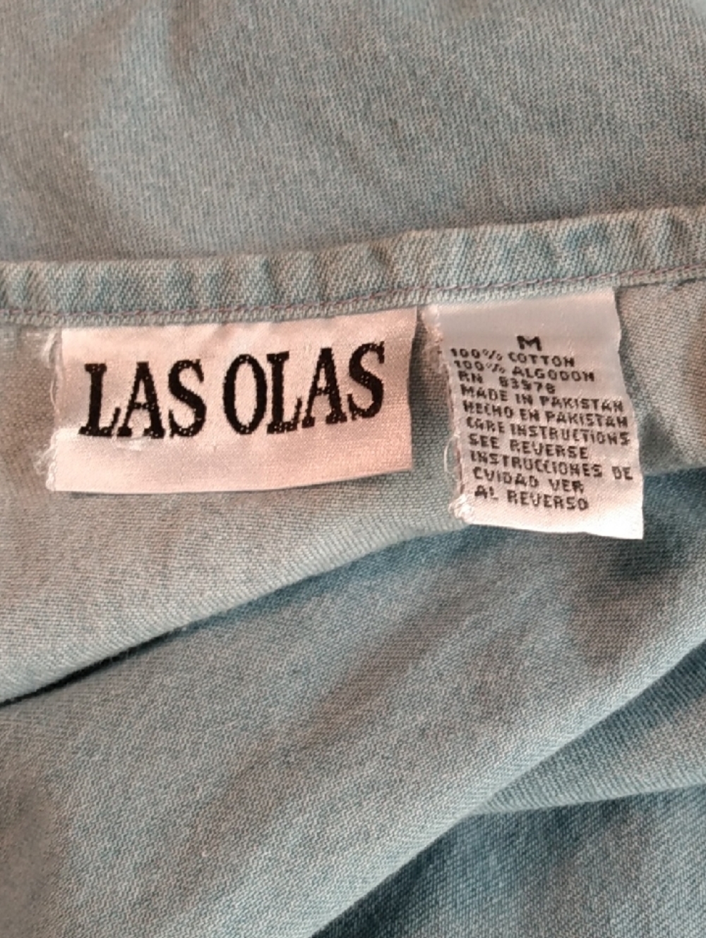 Vtg Trad Wife Modest Jeans Long Dress Embroidered Daffodils Natural Fiber - Picture 7 of 8